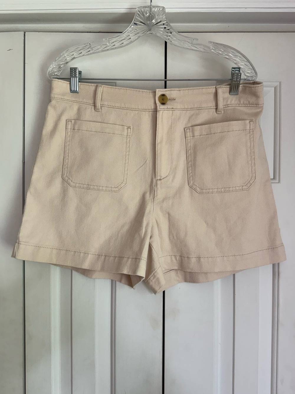 LOFT Women’s The Palmer Short NWT Big Pockets Bobo Classic Tan Shorts Size 10